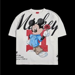 MICKEY'S CHAOS 199X OVERSIZED TEE IN BUTTER M